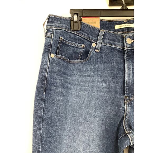 Levis Womens 14 Blue Dark Wash Classic Bootcut Jeans Mid Rise Vintage 90s G30-18 - Picture 4 of 8